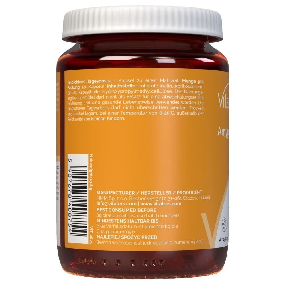 Vitaler's Amygdalin (Vitamin B17) 4 mg - 120 Capsules