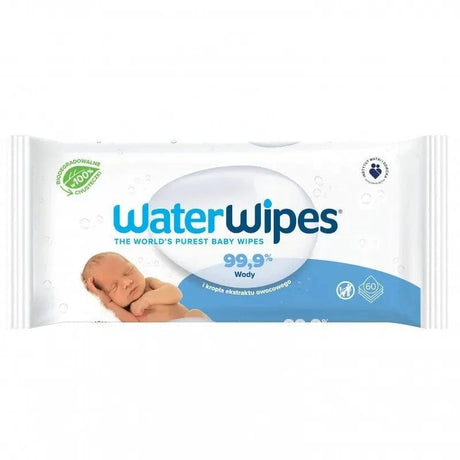 WaterWipes Wipes Soaked in Pure Water - 60 pieces
