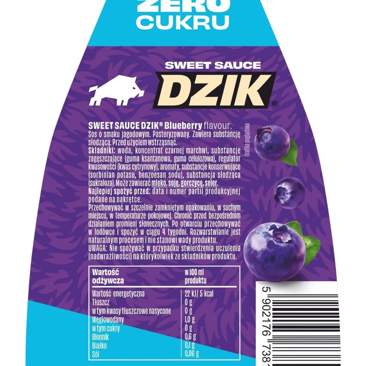 WK DZIK Zero Sauce Blueberry - 425 ml