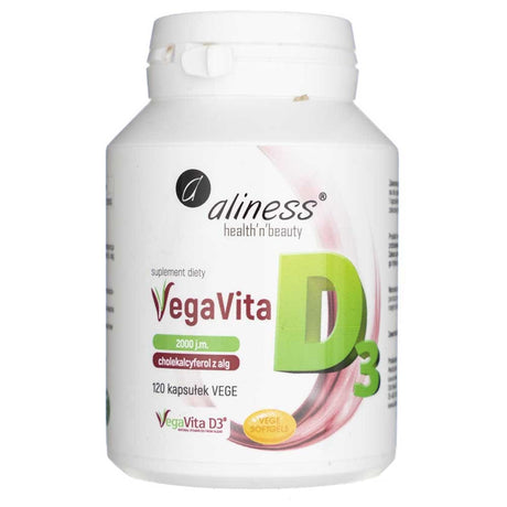Aliness Natural Vitamin D3 from algae 2000 IU - 120 Veg Capsules