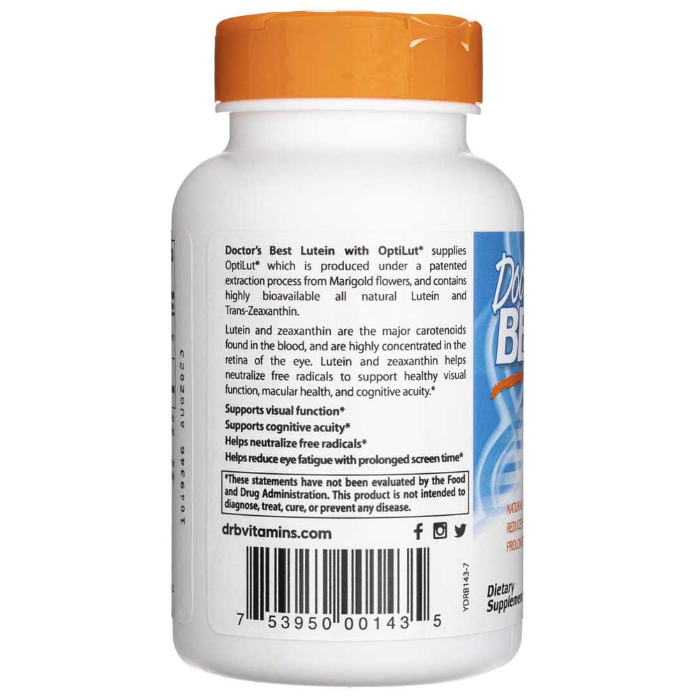 Doctor's Best  Lutein from OptiLut  - 120 Veg Capsules