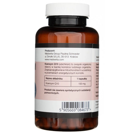 Medverita Coenzyme Q10 Ubiquinone 100 mg - 120 Capsules
