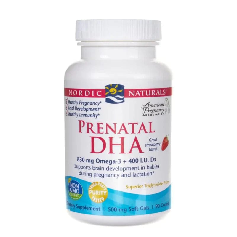 Nordic Naturals Prenatal DHA, strawberry flavour - 90 Softgels