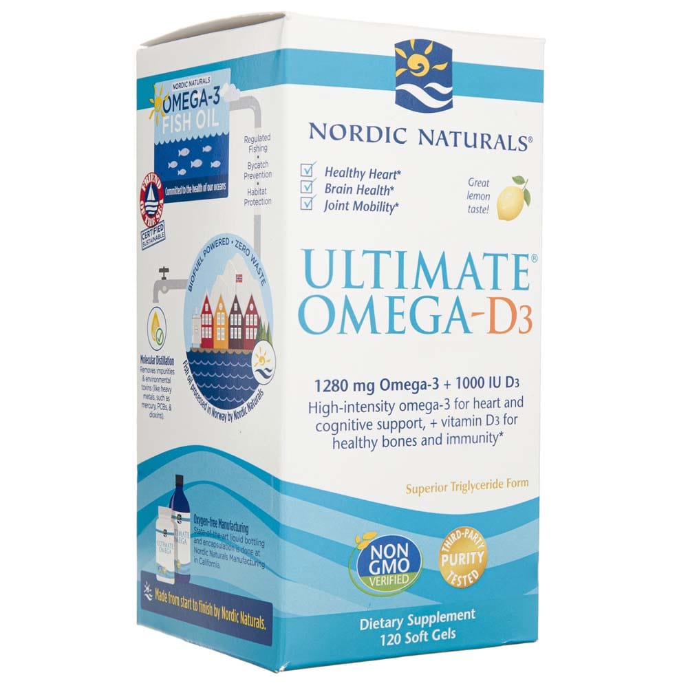 Nordic Naturals Ultimate Omega-D3 Lemon 640 mg - 120 Softgel