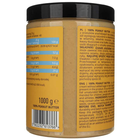 Ostrovit Peanut Butter 100% Smooth - 1000 g