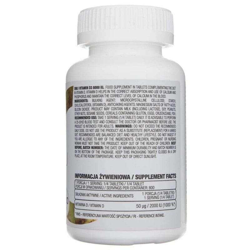 Ostrovit Vitamin D3 8000 IU - 200 Tablets