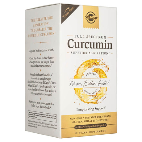 Solgar Full Spectrum Curcumin - 90 Liquid Extract Softgels