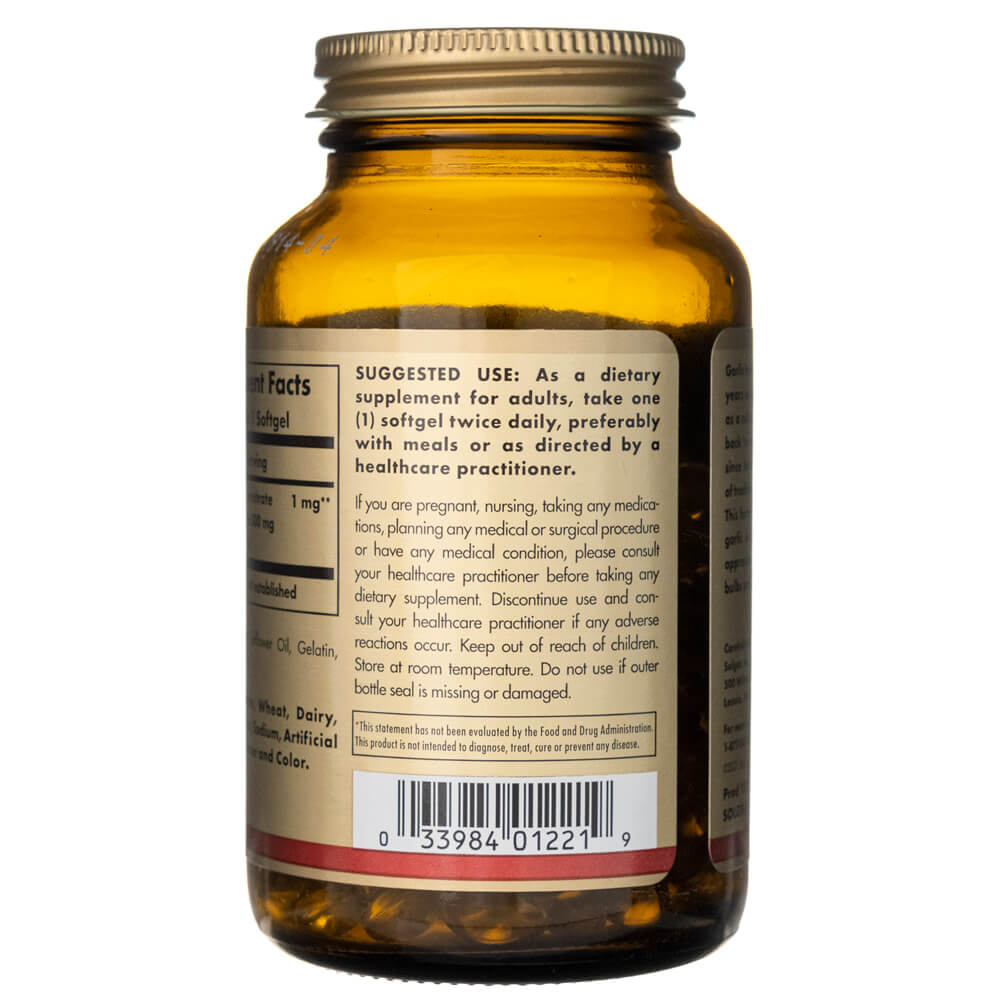 Solgar Garlic Oil Perles (Reduced Odor) - 250 Softgels