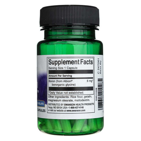 Swanson Albion Boron Bororganic Glycine 6 mg - 60 Capsules
